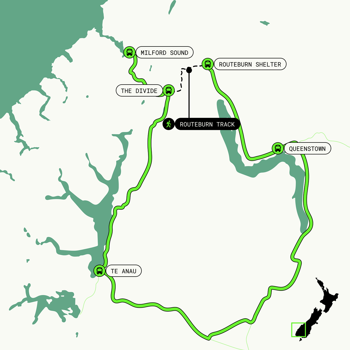 Routeburn track map