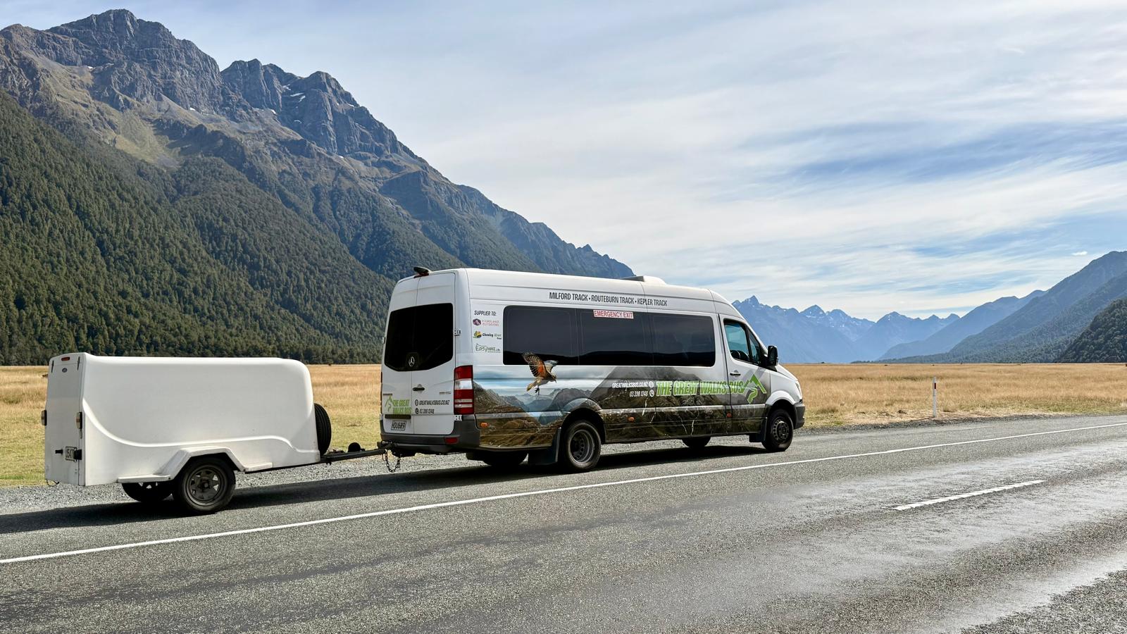 On the road with trailer